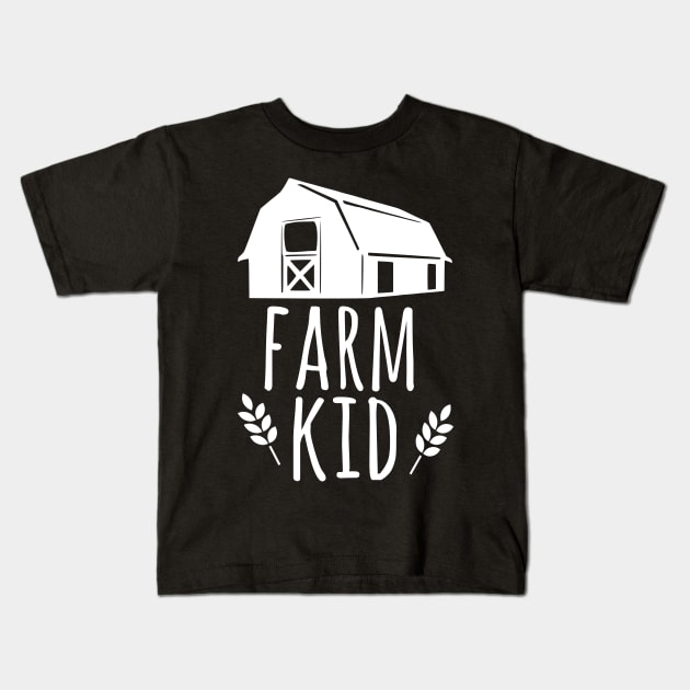 Farm Kid shirt perfect for kids growing up on the farm Kids T-Shirt by FreckledBliss